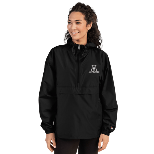 Embroidered Motovated Packable Jacket - UrbanNest Co