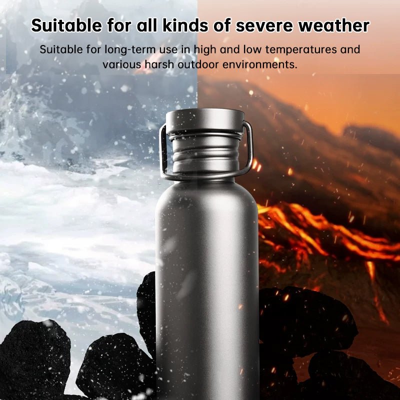 Pure Titanium Water Bottle, Lightweight Single - Wall Wide Mouth for Sports, Camping, Travel - UrbanNest Co