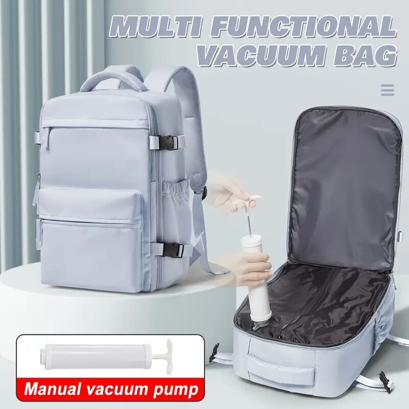 Ryanair Approved 40x20x25 Cabin Bag - Vacuum Compression Travel Backpack & 42x29x15 Storage Bag, Laptop Compartment - UrbanNest Co