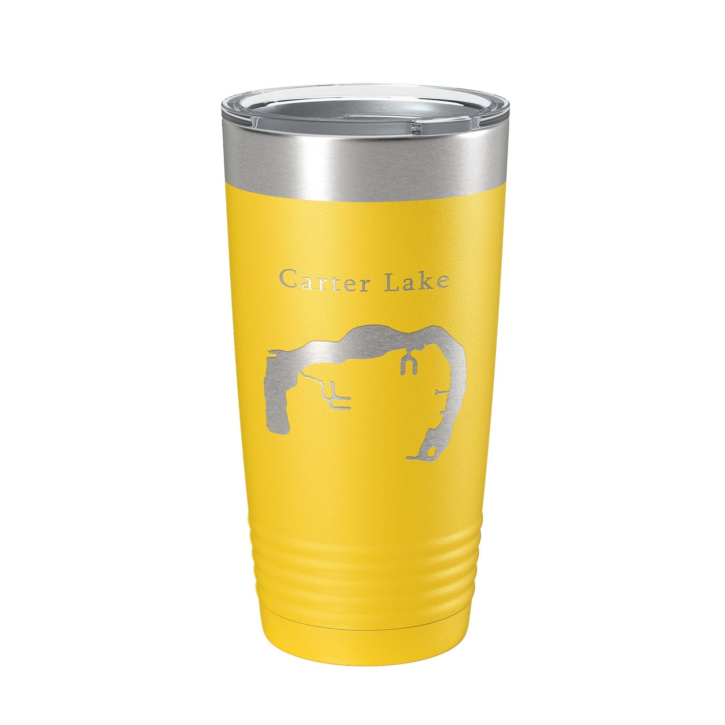 Carter Lake Map Tumbler Travel Mug Insulated Laser Engraved Coffee Cup Iowa Omaha Nebraska 20 oz - UrbanNest Co