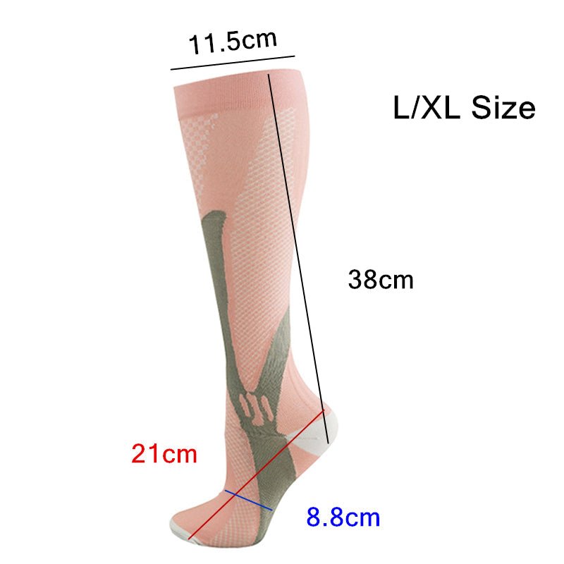 Copper Compression Socks for Running Cycling Travel Anti Fatigue Support L/XL Unisex - UrbanNest Co
