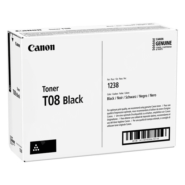 Canon TONER T08 BLACK tonerová náplň 1 kusů Originální Černá (3010C006) - UrbanNest Co