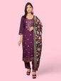 Rayon - Cotton Embroidered Straight Kurti with Pant and Dupatta - UrbanNest Co