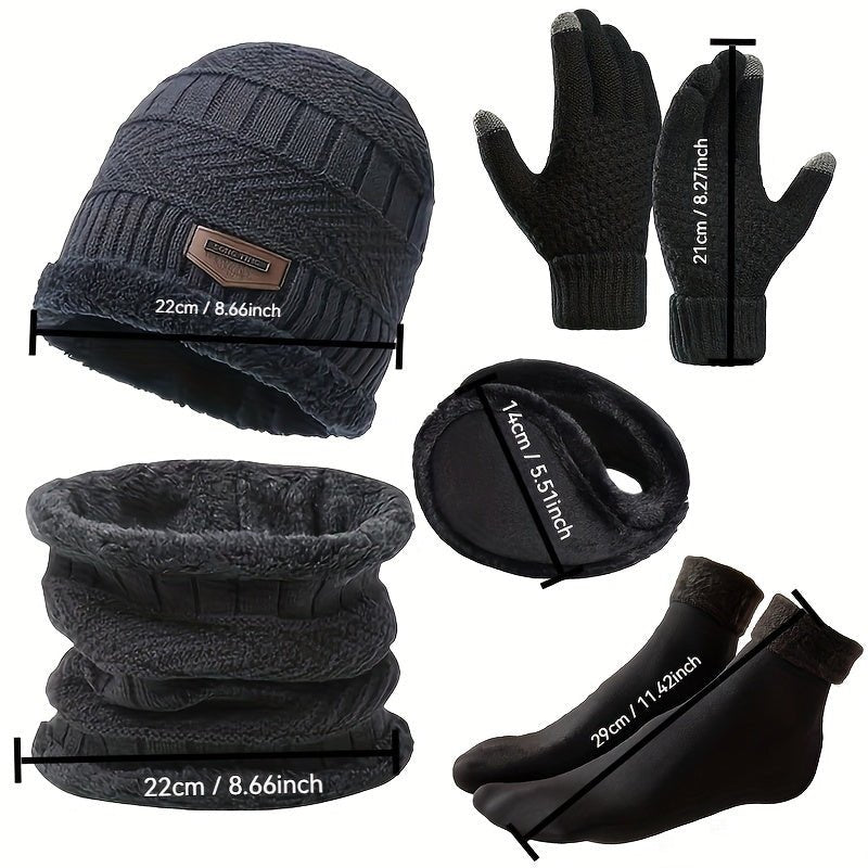Winter Knit Accessories Set for Adults (5 - Piece) - UrbanNest Co