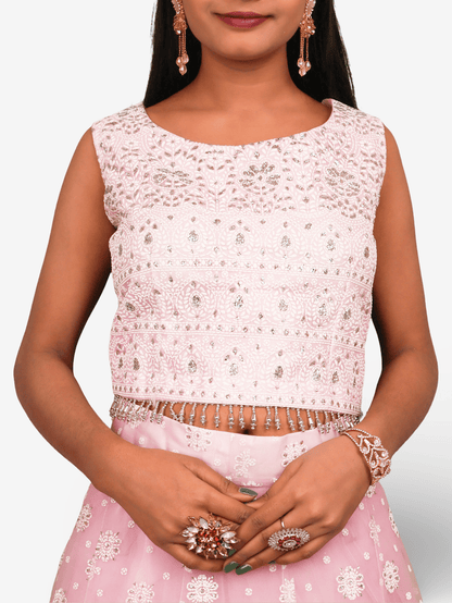 Embellished Flared Lehenga Choli Set with Dupatta by Shreekama - UrbanNest Co