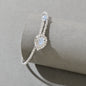 Perfect Wedding Engagement Jewellery Full Zirconia Decor Silver Bangle Bracelet - UrbanNest Co