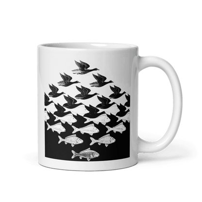 MC Escher Sky and Water I Art Mug - UrbanNest Co
