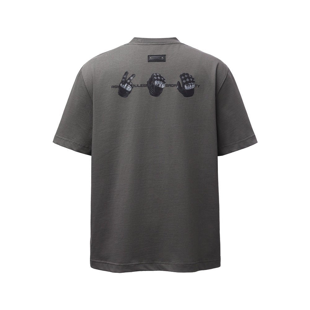 Gesture printed short sleeved t-shirt - UrbanNest Co
