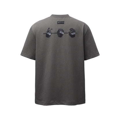 Gesture printed short sleeved t-shirt - UrbanNest Co