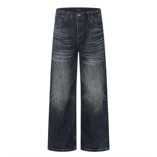 Grinding white washed denim pants - UrbanNest Co