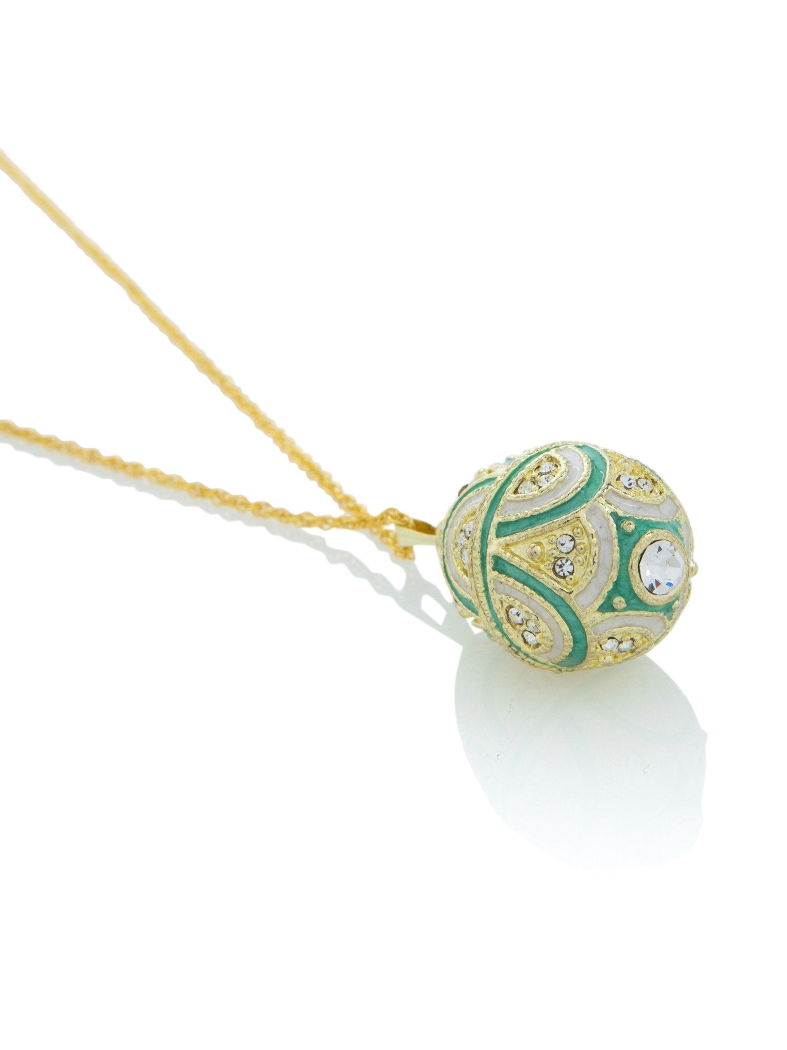 Gold & Light Blue Egg Pendant Necklace - UrbanNest Co