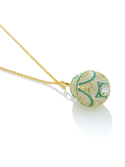Gold & Light Blue Egg Pendant Necklace - UrbanNest Co