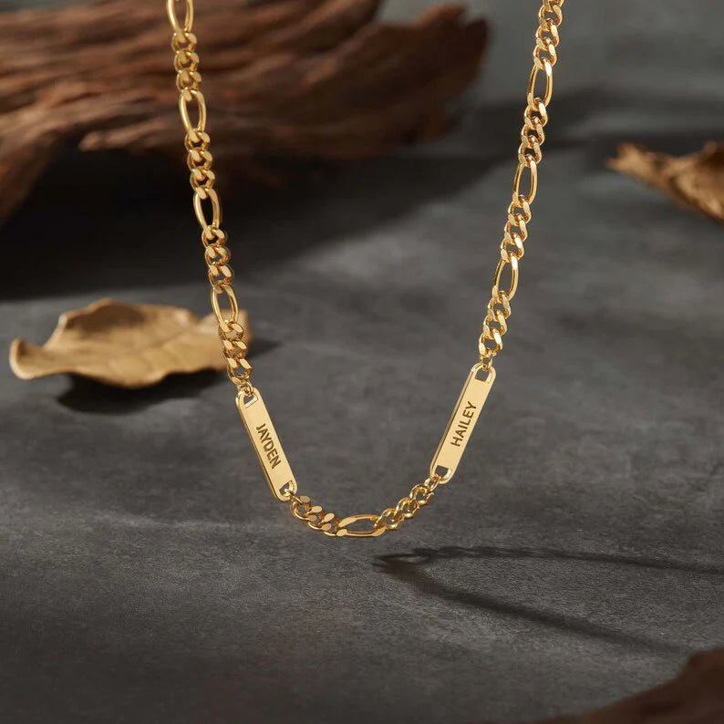 Dad Necklace With Kids Names, Engraved Dad Necklace - UrbanNest Co