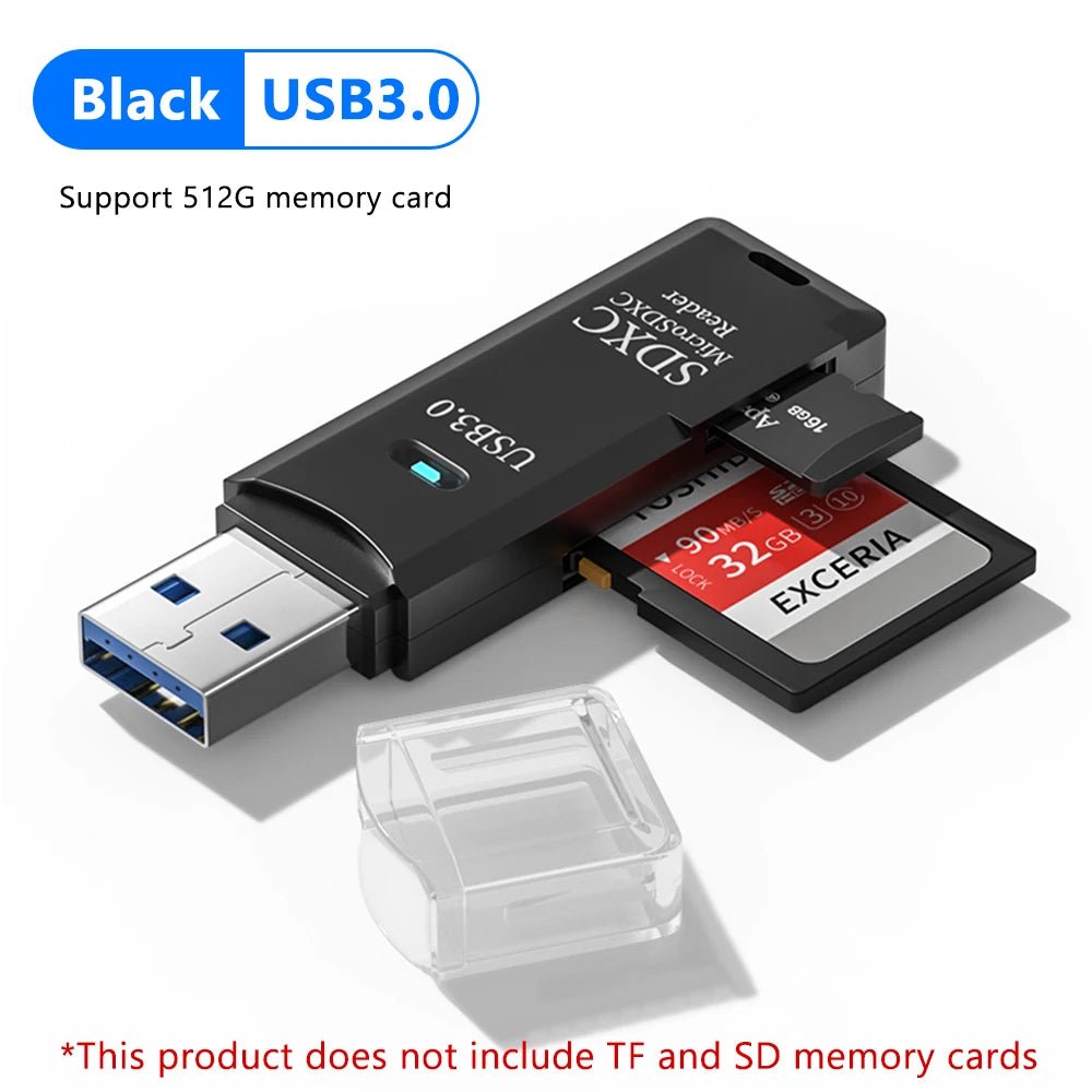 2 in 1 USB 3.0 Card Reader Micro TF sd card Reader usb adapter High Speed Cardreader TF Memory card For PC Laptop Accessories - UrbanNest Co