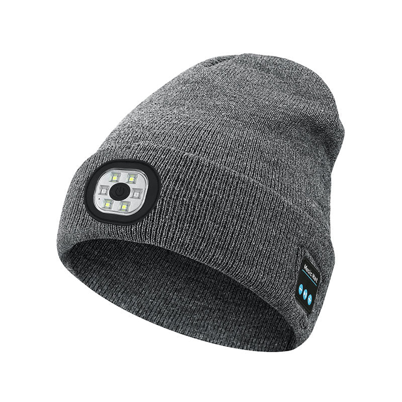 Warm LED Beanie with Bluetooth 5.4 Stereo, USB Rechargeable & 3 - Level Adjustable Light | Music & Heating Winter Hat - UrbanNest Co