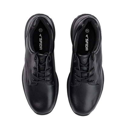 Alex Senior Leather Lace Up School Shoe - Black - UrbanNest Co