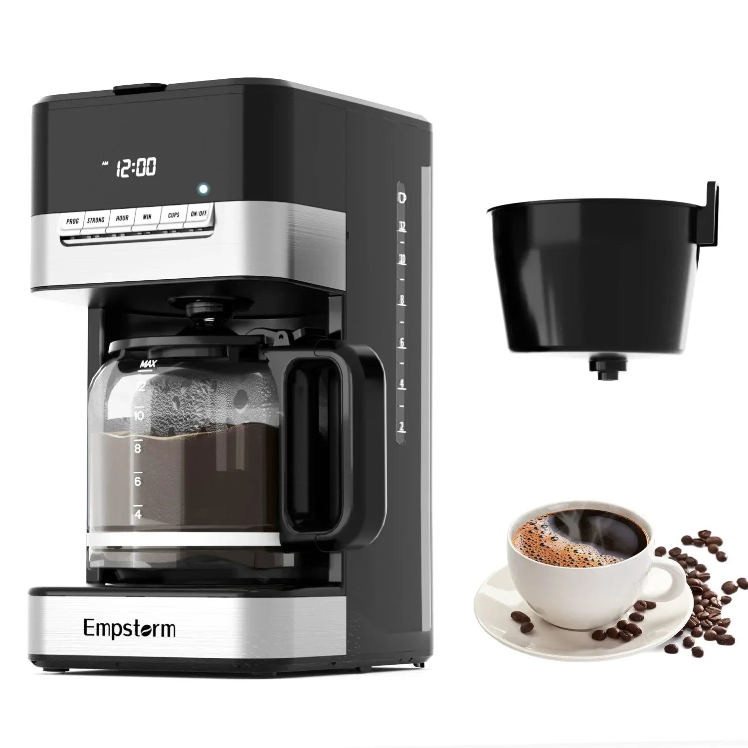 American style keep warm function electric programmable single service drip coffee machine - UrbanNest Co