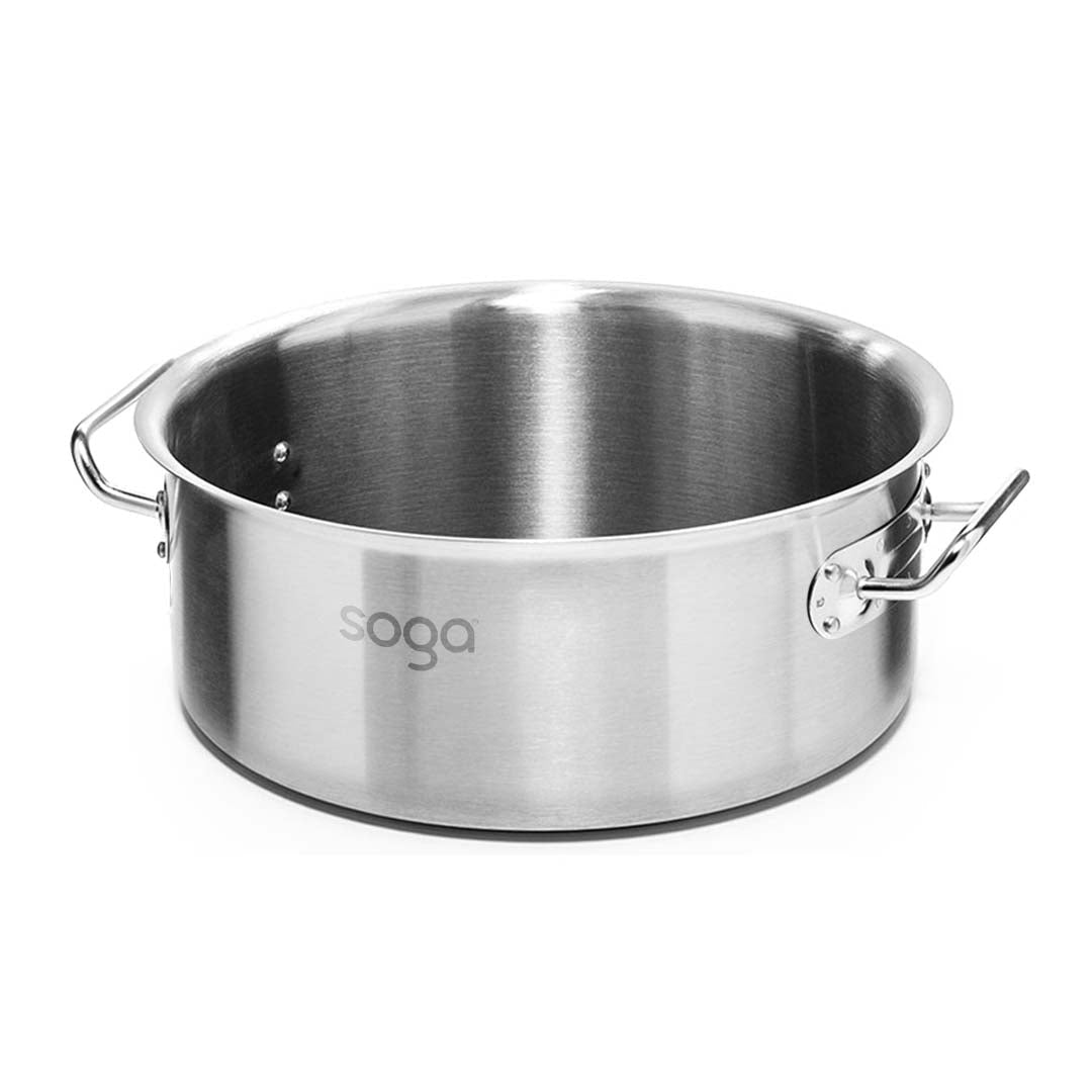SOGA Stock Pot Thick Stainless Steel Without Lid 17L 18/10 - UrbanNest Co