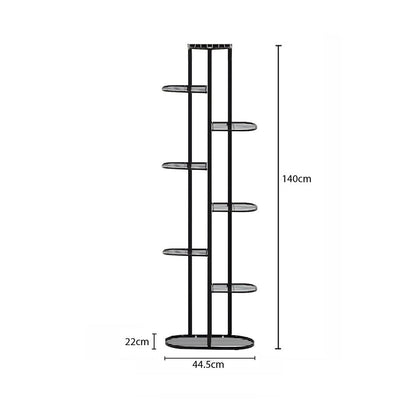 SOGA 8 Tier Black Metal Plant Rack for 9 Pots Home Garden - UrbanNest Co