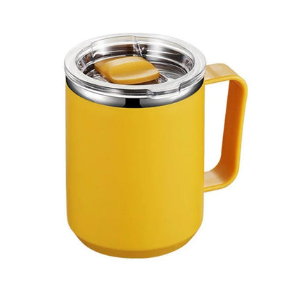 Stainless Steel Insulated Coffee Mug – 450 ml (Double - Wall Vacuum, Handle & Lid) - UrbanNest Co