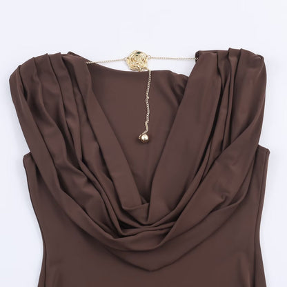 Hot girl backless chain dress - UrbanNest Co