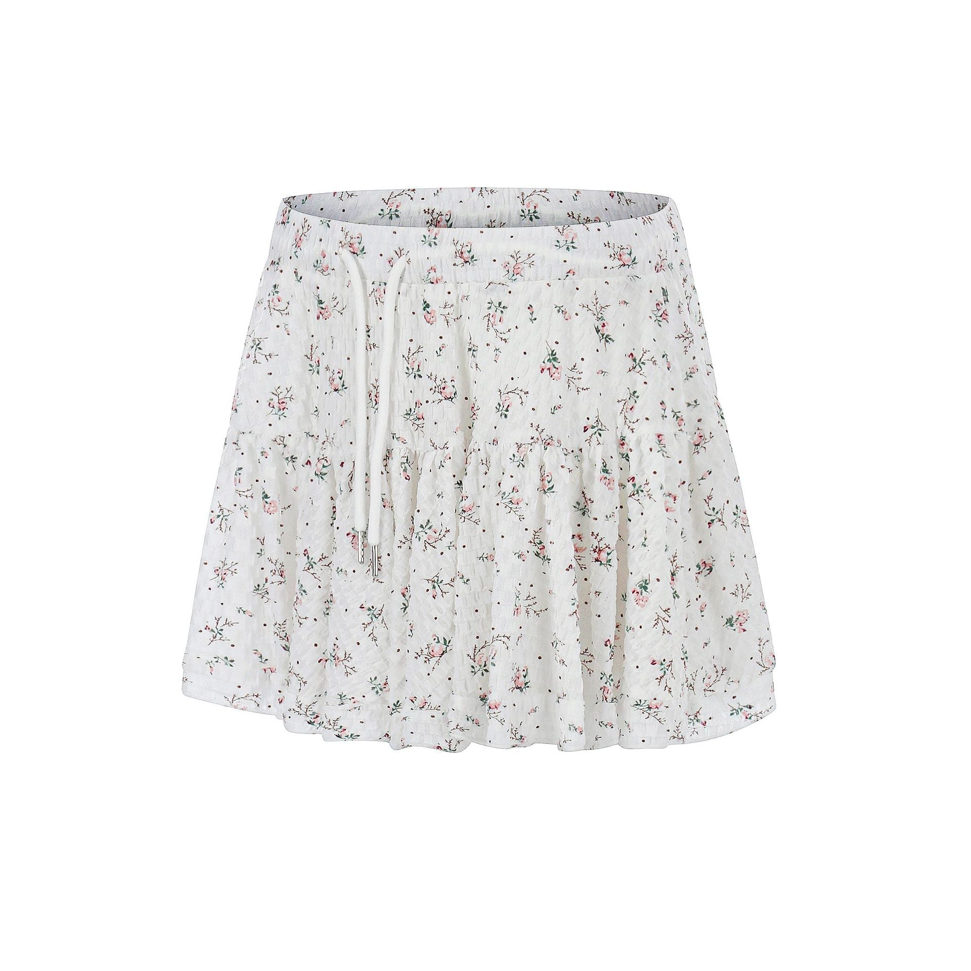 Floral High - Waisted A - Line Mini Skirt for Women, Flared Pleated Skirt with Anti - Slip Design - UrbanNest Co