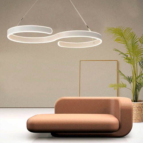 Contemporary Acrylic LED Swirl Shaped Light Fixture - UrbanNest Co