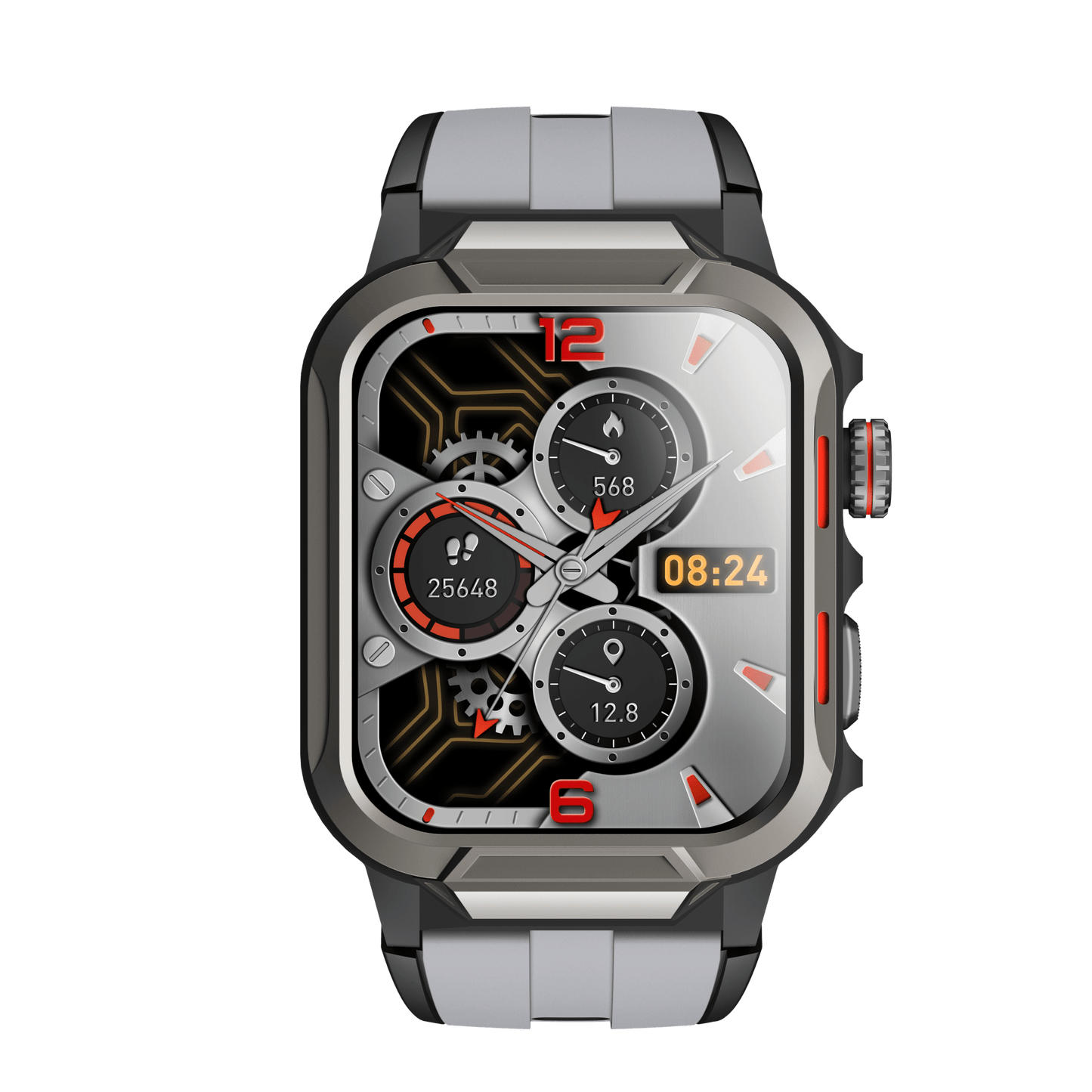 Rugged Smartwatch for Men 3ATM Waterproof Smartwatch 1.96 inch screen for Android and iOS Phones Fitness Tracker Watch with 100+ Sports Modes - UrbanNest Co