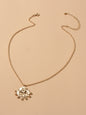 Gold Chain Carved Riding Horse Round Pendant Trendy Necklace Fashion Jewellery - UrbanNest Co