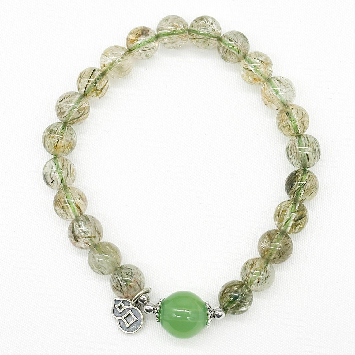 Sterling Silver Crystal Aroma Bracelet - Ghost Phantom Quartz | Energy & Healing | Diffuser Jewellery | Unique Gift - UrbanNest Co
