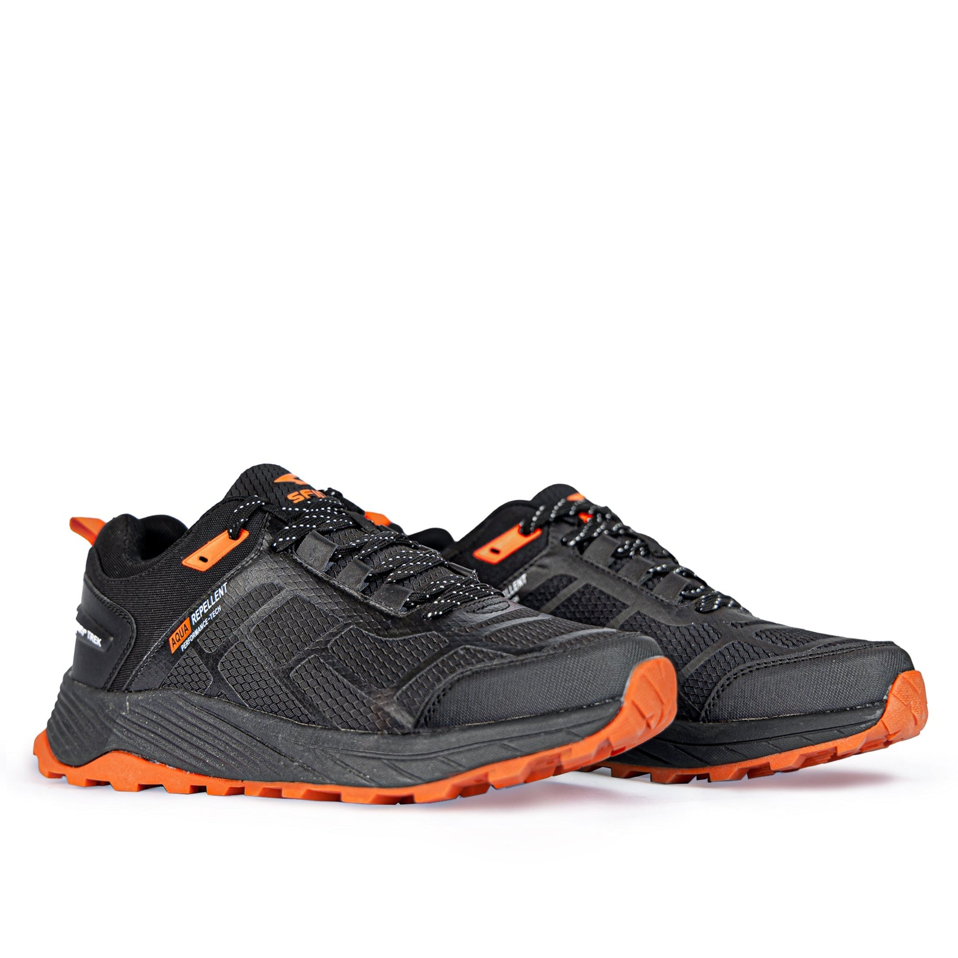 Alpine Mens Trail Shoe - Black/Orange - UrbanNest Co