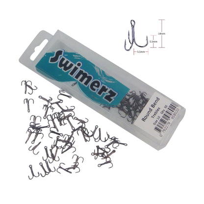 Swimerz Round Bend Trebles Size 10, 50 pack - UrbanNest Co