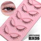 Veltrinay Fake Lashes Cat Eye Lashes Faux Mink Eyelashes Clear Band Lashes Natural Look Wispy Mink Eyelashes False Lashes Makeup - UrbanNest Co