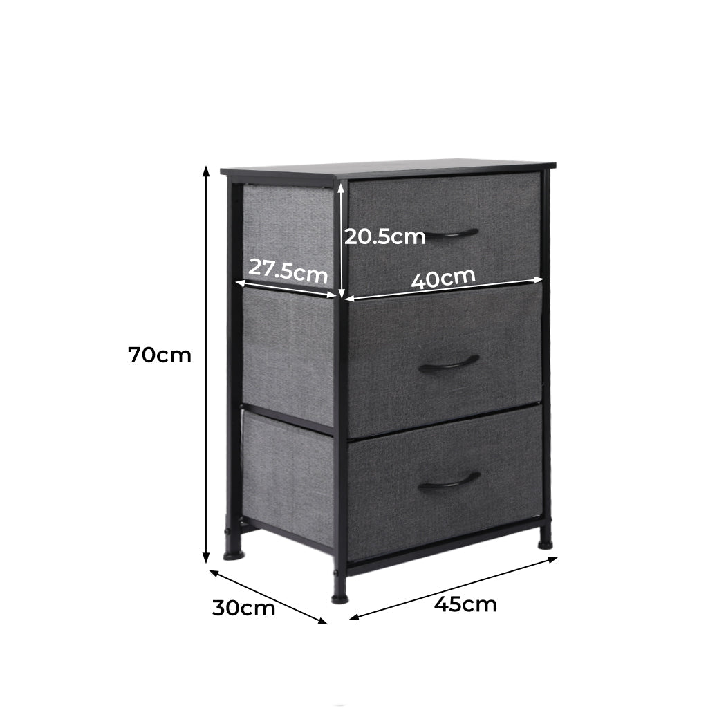 NNEIDS Levede Storage Cabinet Tower Chest Dark Grey - UrbanNest Co