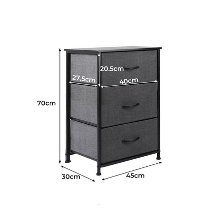NNEIDS Levede Storage Cabinet Tower Chest Dark Grey - UrbanNest Co