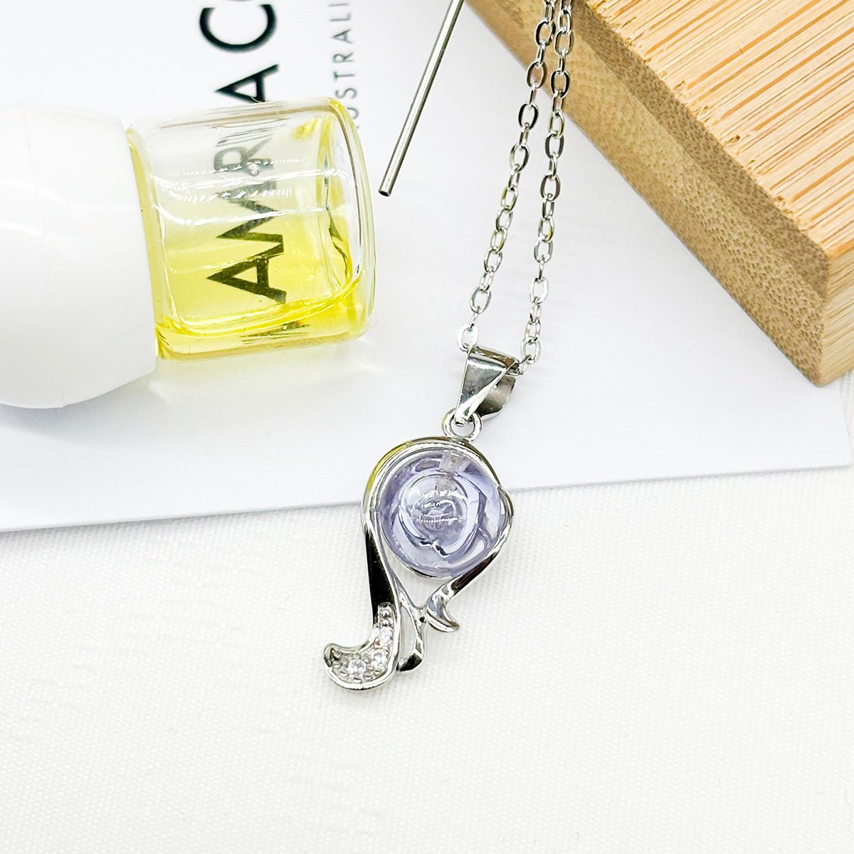 Sterling Silver Zodiac Aroma Necklace - Virgo Aug - Sep | Perfect Birthday Gift | Energy & Healing | Diffuse on the go - UrbanNest Co