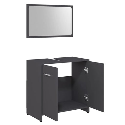 NNEVL Bathroom Furniture Set Grey Chipboard - UrbanNest Co