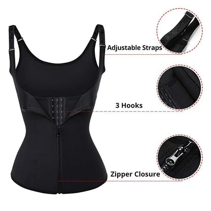Waist Trainer Tank Top For Women Zipper Body Shaper Tummy Control - UrbanNest Co