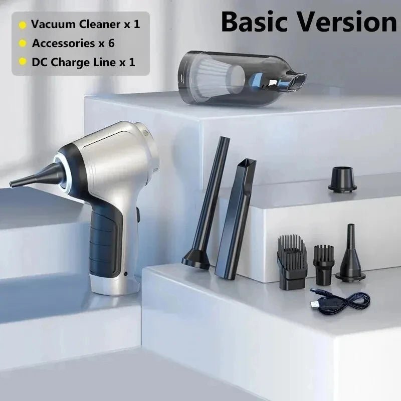 Wireless Car Vacuum Cleaner Strong Cordless Cleaner Suction Handheld Auto Vacuum Home&Car Dual Use MiniVacuum Cleaner Appliance - UrbanNest Co