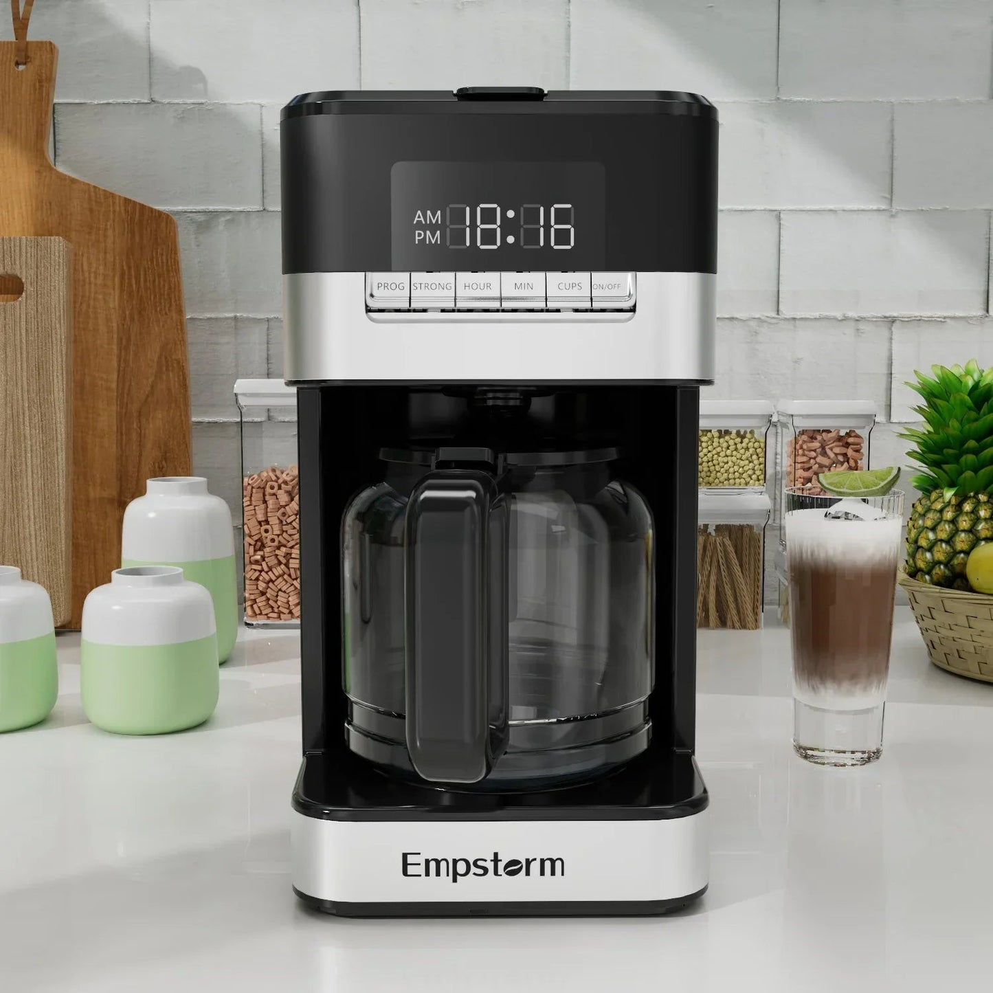 American style keep warm function electric programmable single service drip coffee machine - UrbanNest Co