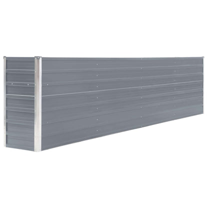 NNEVL Raised Garden Bed 320x40x77 cm Galvanised Steel Grey - UrbanNest Co