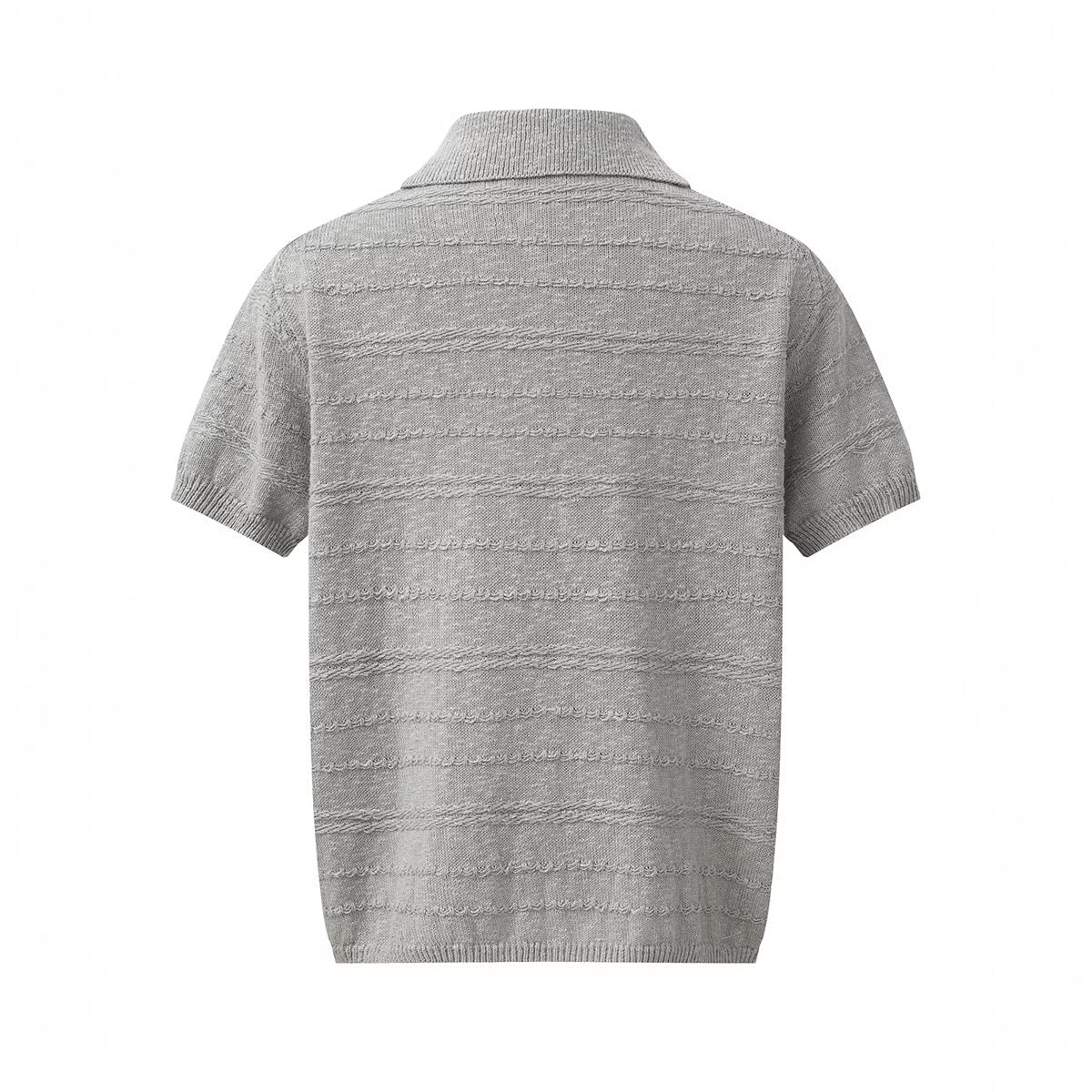 Flip collar pullover short sleeved knitted sweater - UrbanNest Co
