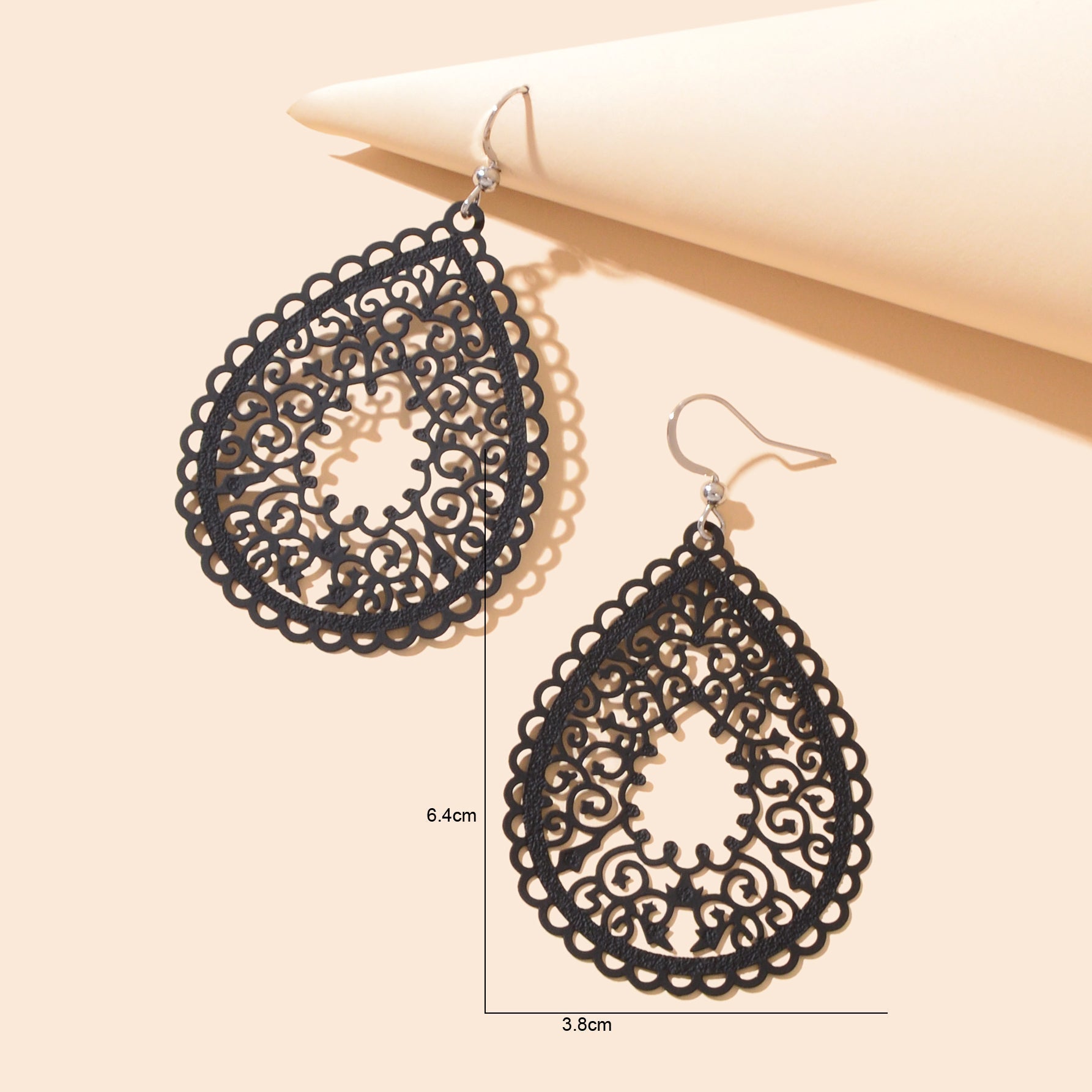Fashion Hollow Black Green Geometric Water Drop Earrings Party Daily Holiday Jewelry - UrbanNest Co