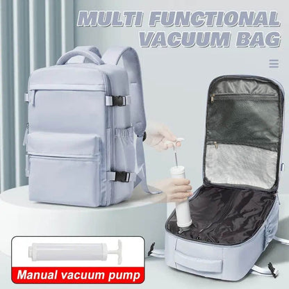 Ryanair Approved 40x20x25 Cabin Bag - Vacuum Compression Travel Backpack & 42x29x15 Storage Bag, Laptop Compartment - UrbanNest Co