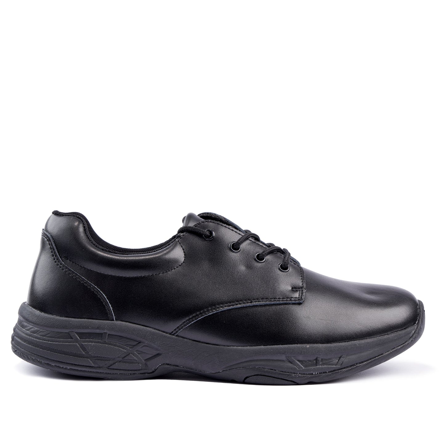 Alex Senior Leather Lace Up School Shoe - Black - UrbanNest Co