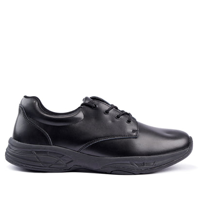 Alex Senior Leather Lace Up School Shoe - Black - UrbanNest Co
