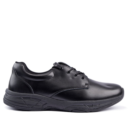 Alex Senior Leather Lace Up School Shoe - Black - UrbanNest Co