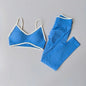 2PCS High Waisted Sports Bra Set with Contrasting Small Suspender - UrbanNest Co