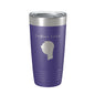 Indian Lake Map Tumbler Travel Mug Insulated Laser Engraved Coffee Cup Silver Creek Township Michigan 20 oz - UrbanNest Co