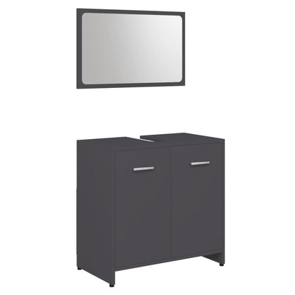 NNEVL Bathroom Furniture Set Grey Chipboard - UrbanNest Co